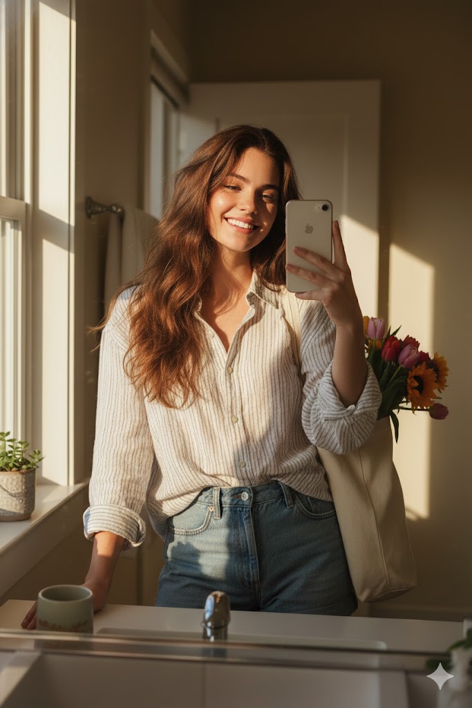 Weekend Farmers Market Mirror Selfie (Reference Image Required) 1
