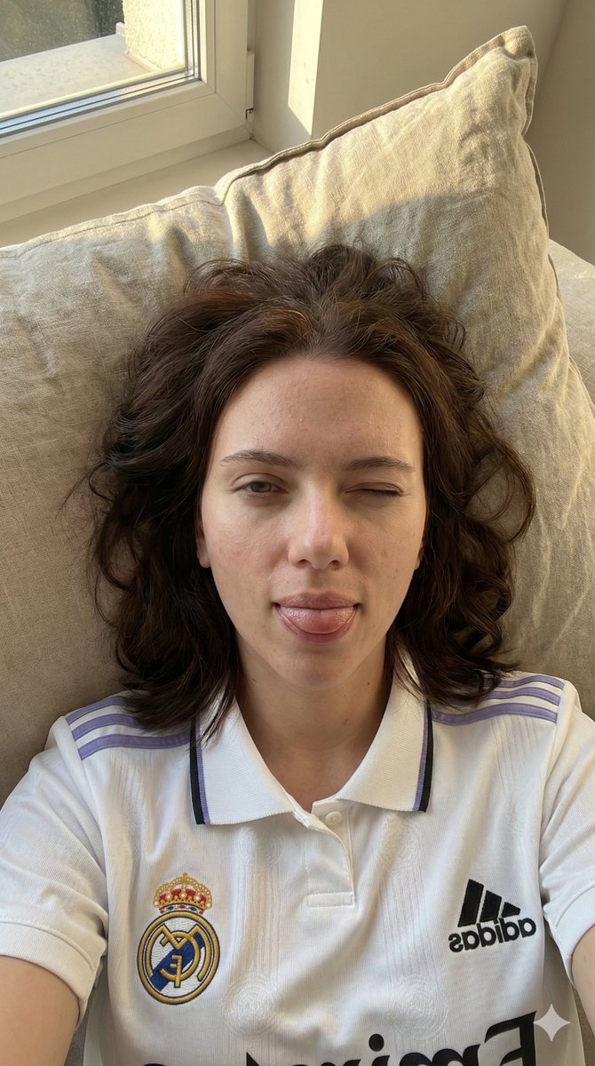 JSON Prompt for Scarlett Johansson in Real Madrid Kit (Candid Selfie) 3