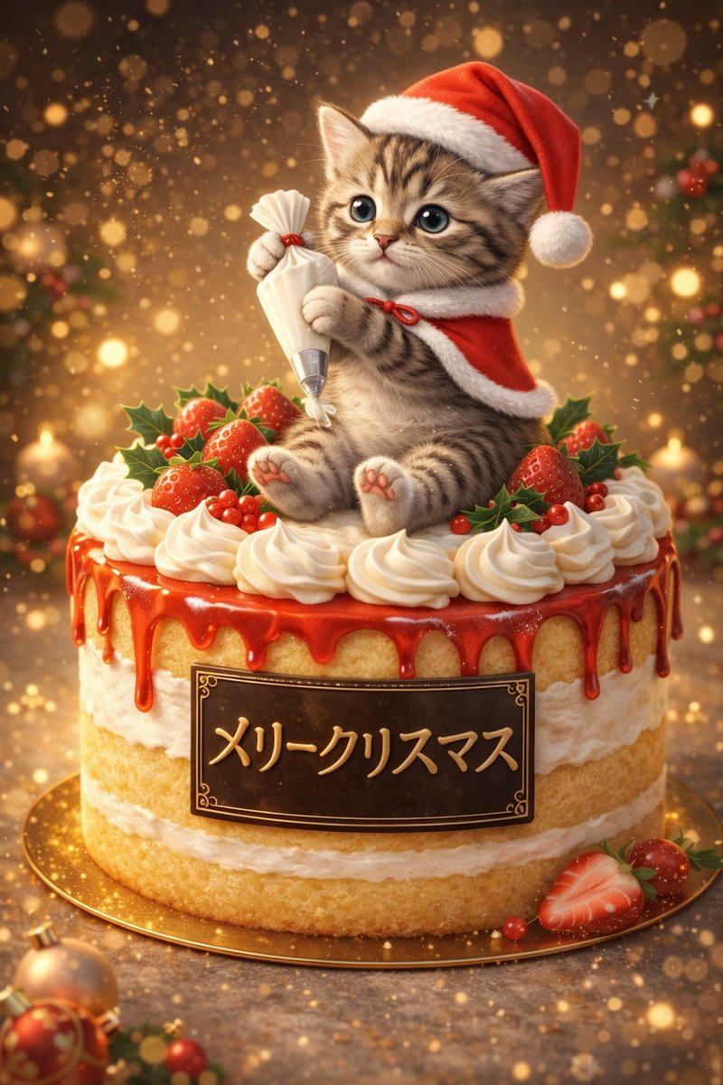 Christmas Cake with Text Plate Prompt 2