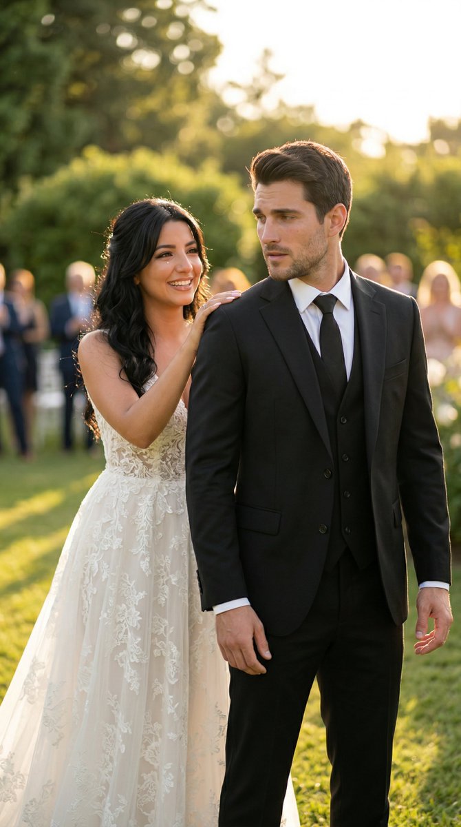Cinematic Wedding First Look Prompt 1