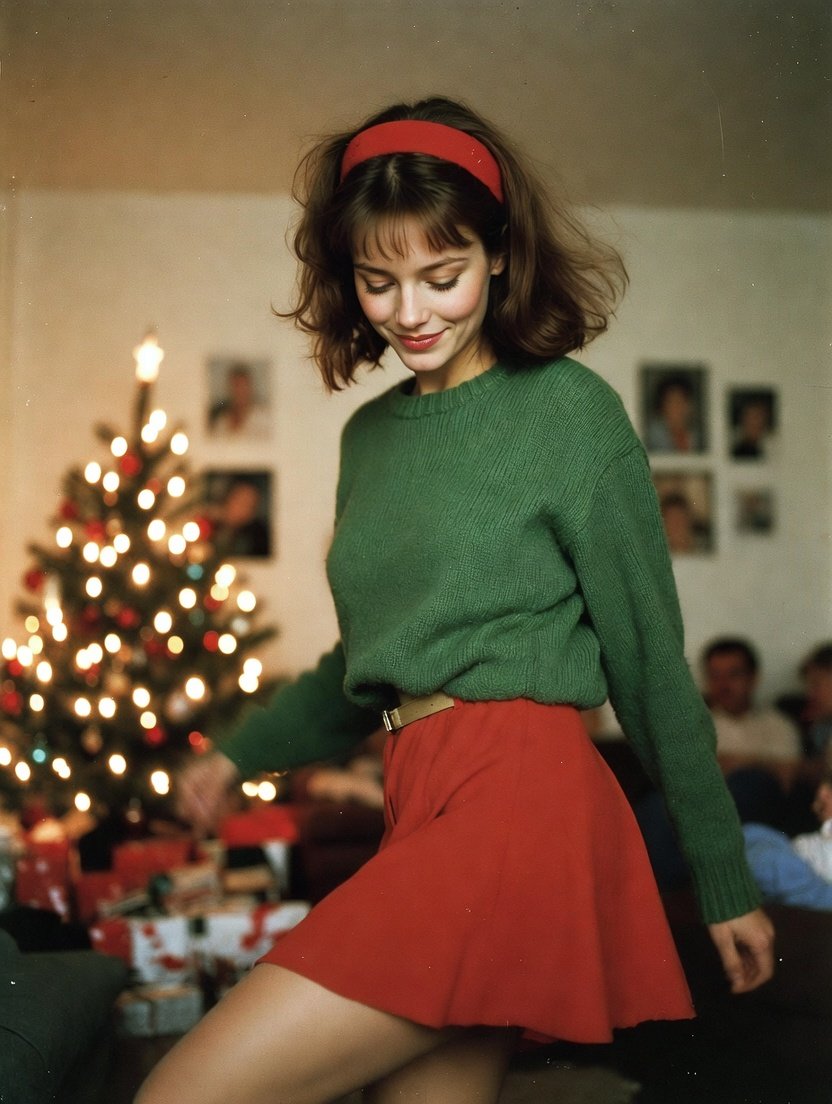 Nostalgic Candid Holiday Scene with Motion Blur 1