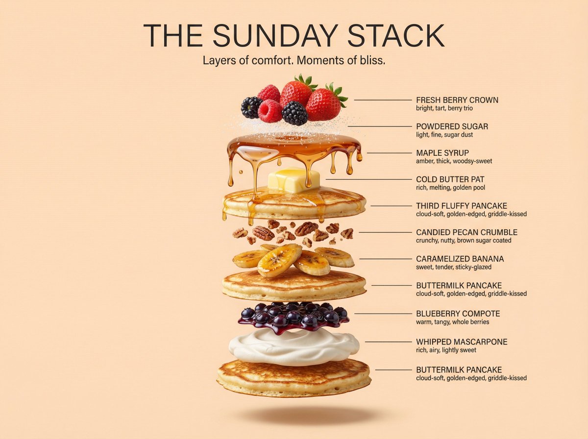 Hyperrealistic Exploded Ingredient Stack Diagram 2