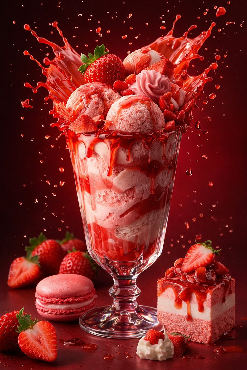 Parameterized Ice Cream Dessert Advertising Poster Prompt 1