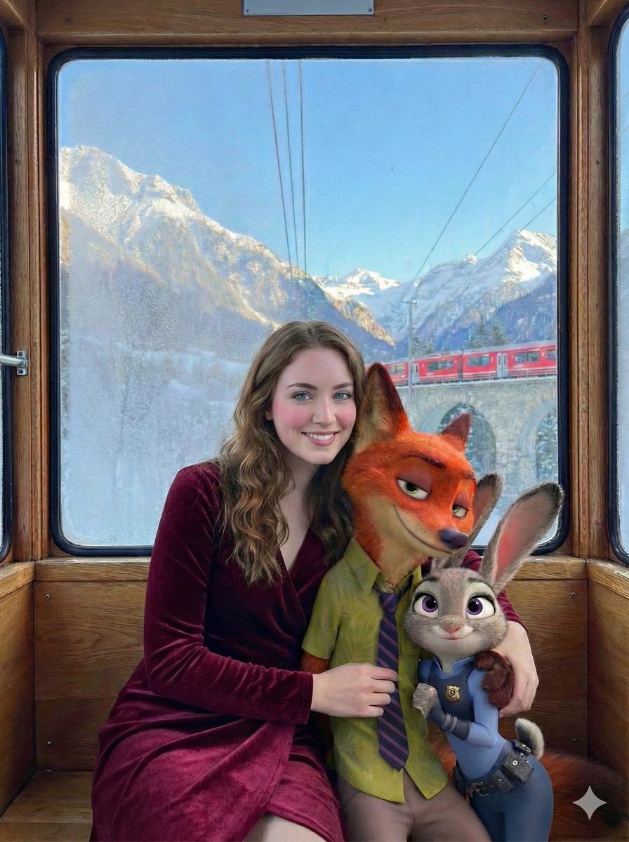 Cinematic Winter Train Scene with Animated Characters 1