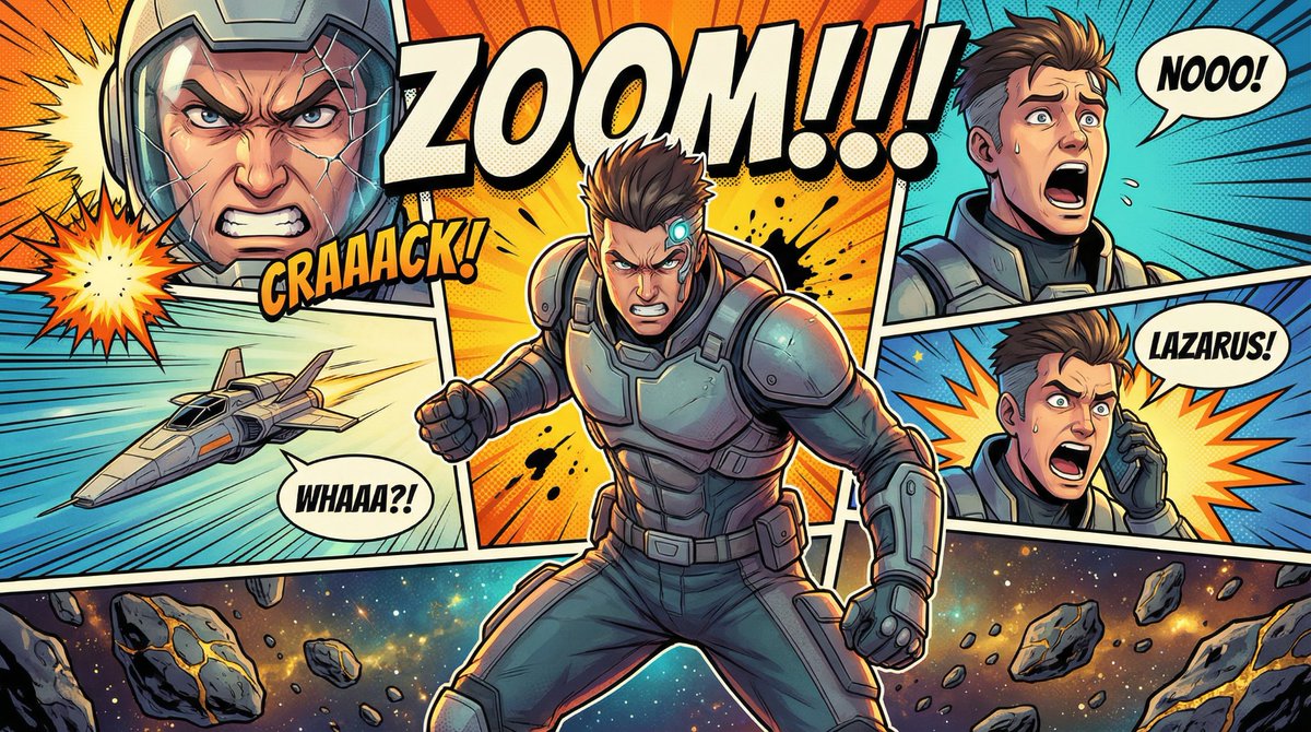 Comic Book Poster Illustration Template 1