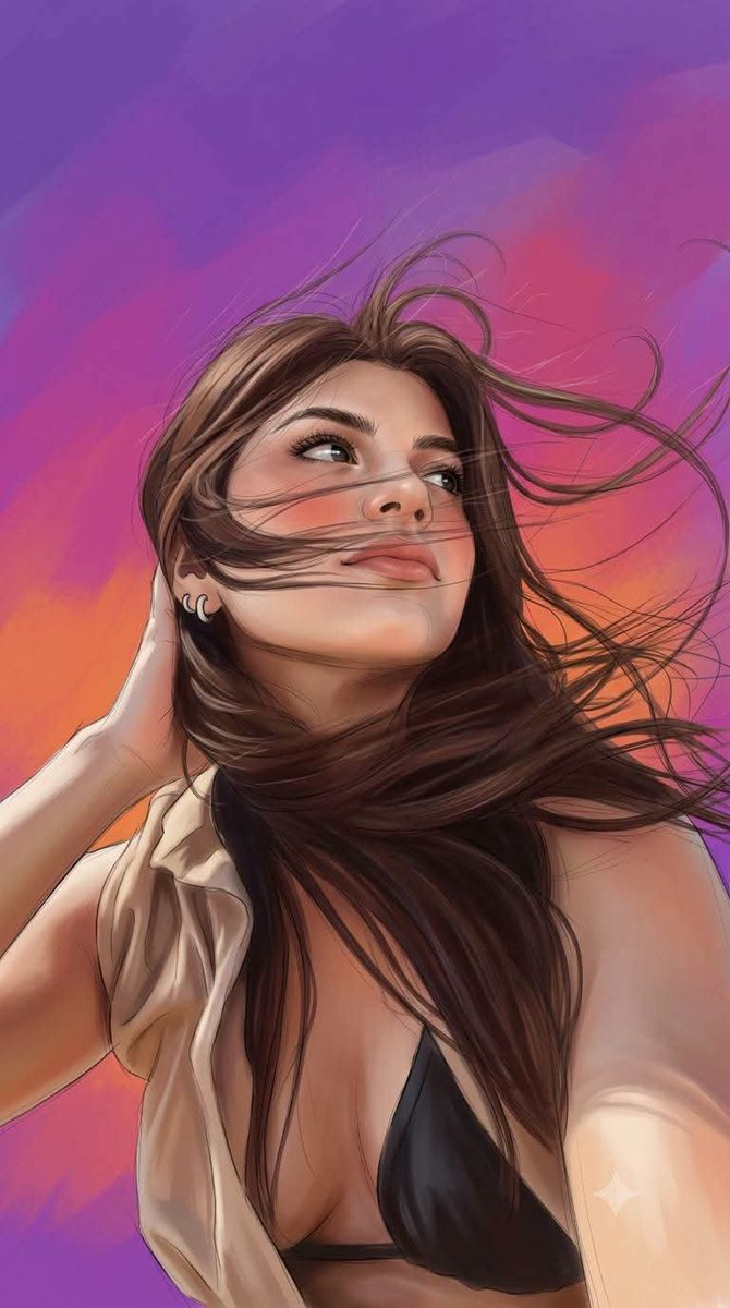 Semi-Realistic Painterly Graphite Portrait 3