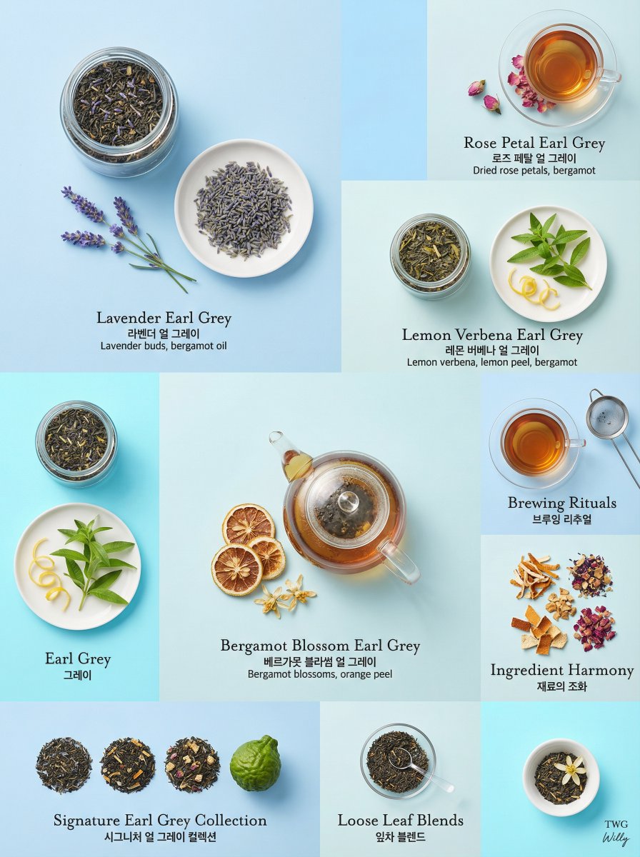 Luxury Earl Grey Tea Editorial Layout 1