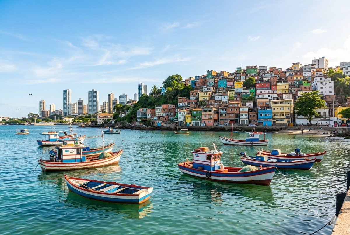 Realistic port scene in Salvador, Bahia 1