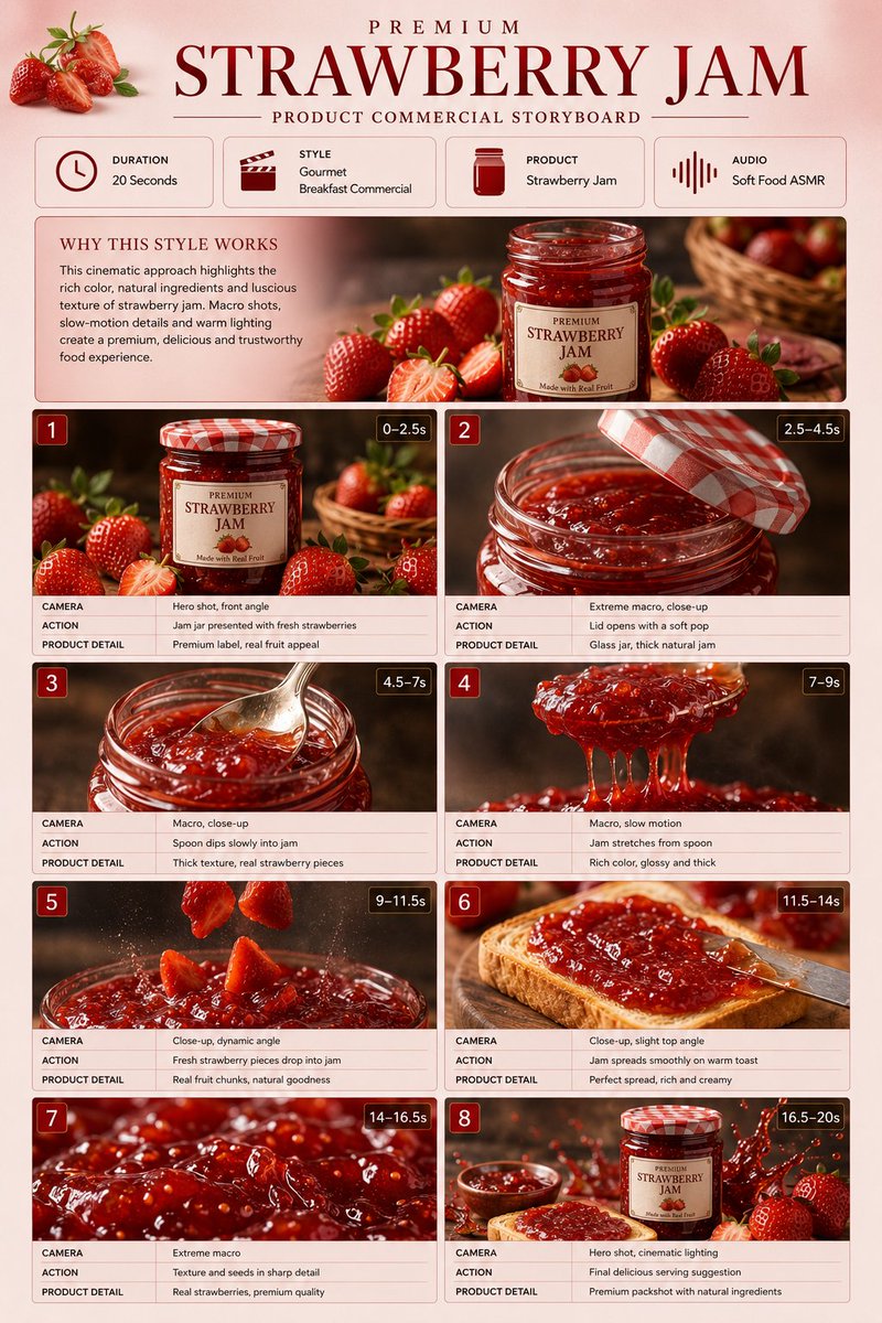 Premium Strawberry Jam Storyboard 1