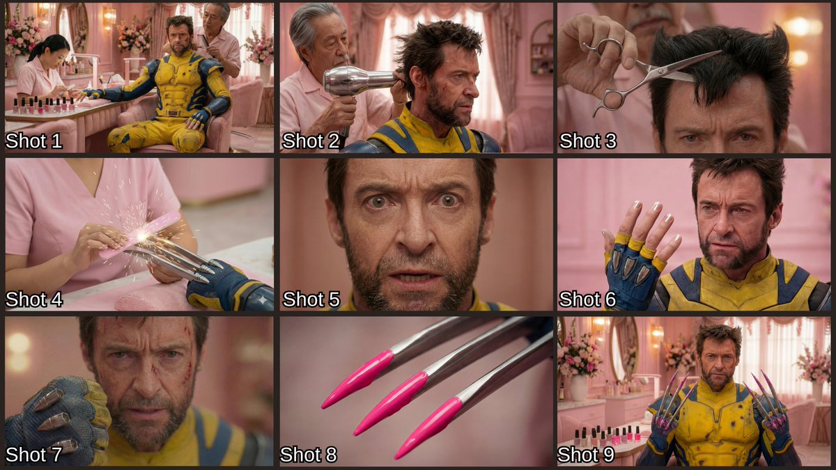 Wolverine Manicure Storyboard Prompt 2