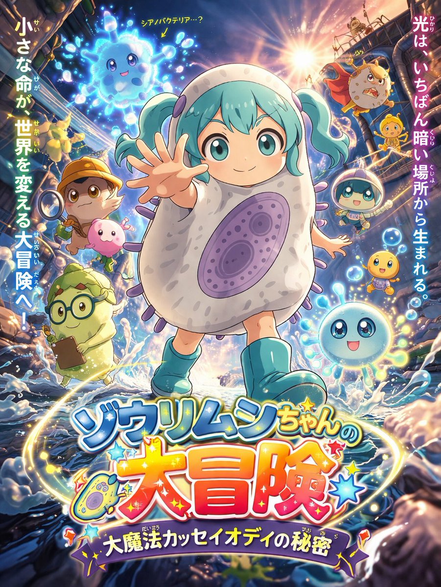 Anime Movie Poster for a Paramecium Character 1