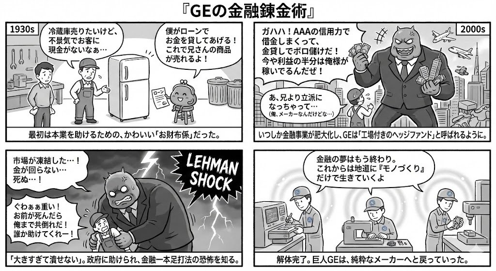 Generating 4-Panel Manga on GE's Financial History 1