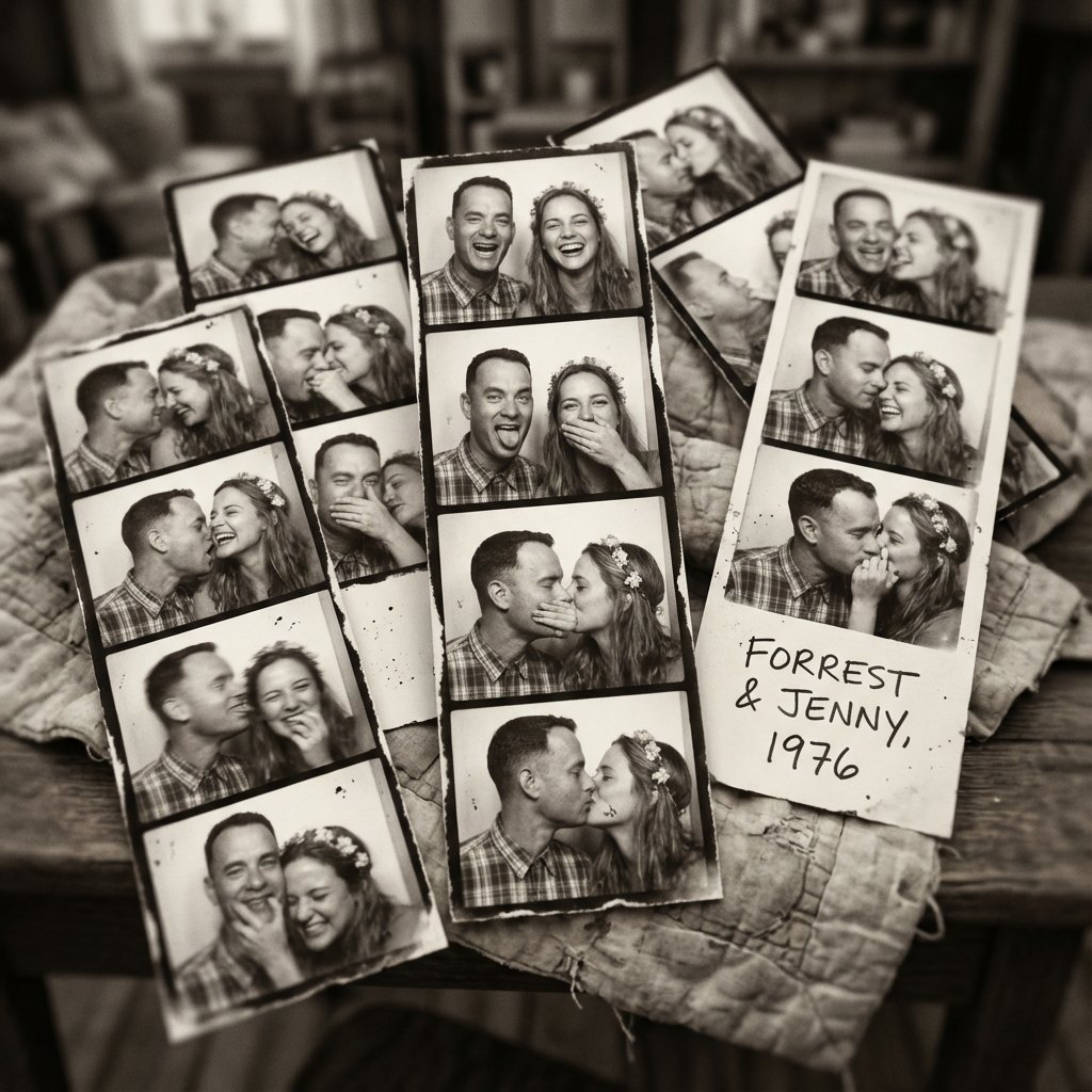 Forrest Gump & Jenny Analog Photobooth Collage 1