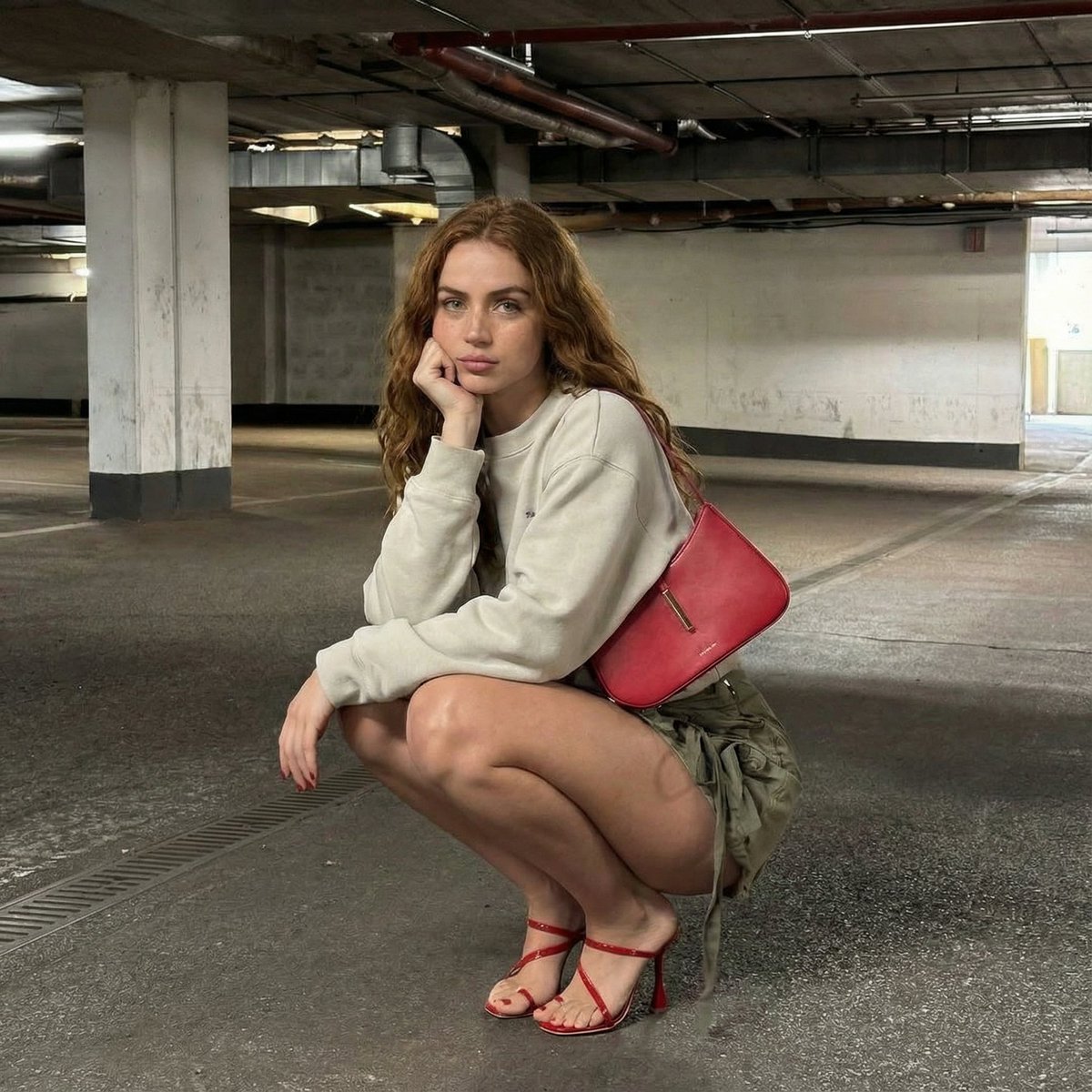 Ana de Armas Urban Squat Portrait with Identity Lock 4