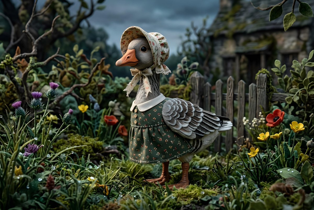 Whimsygoth Goose Illustration 1