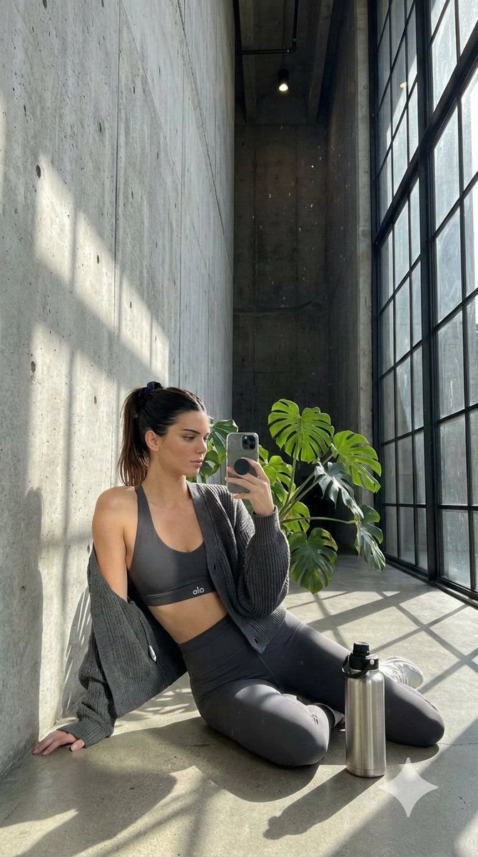 Candid Post-Workout Shot in Brutalist Architecture 2