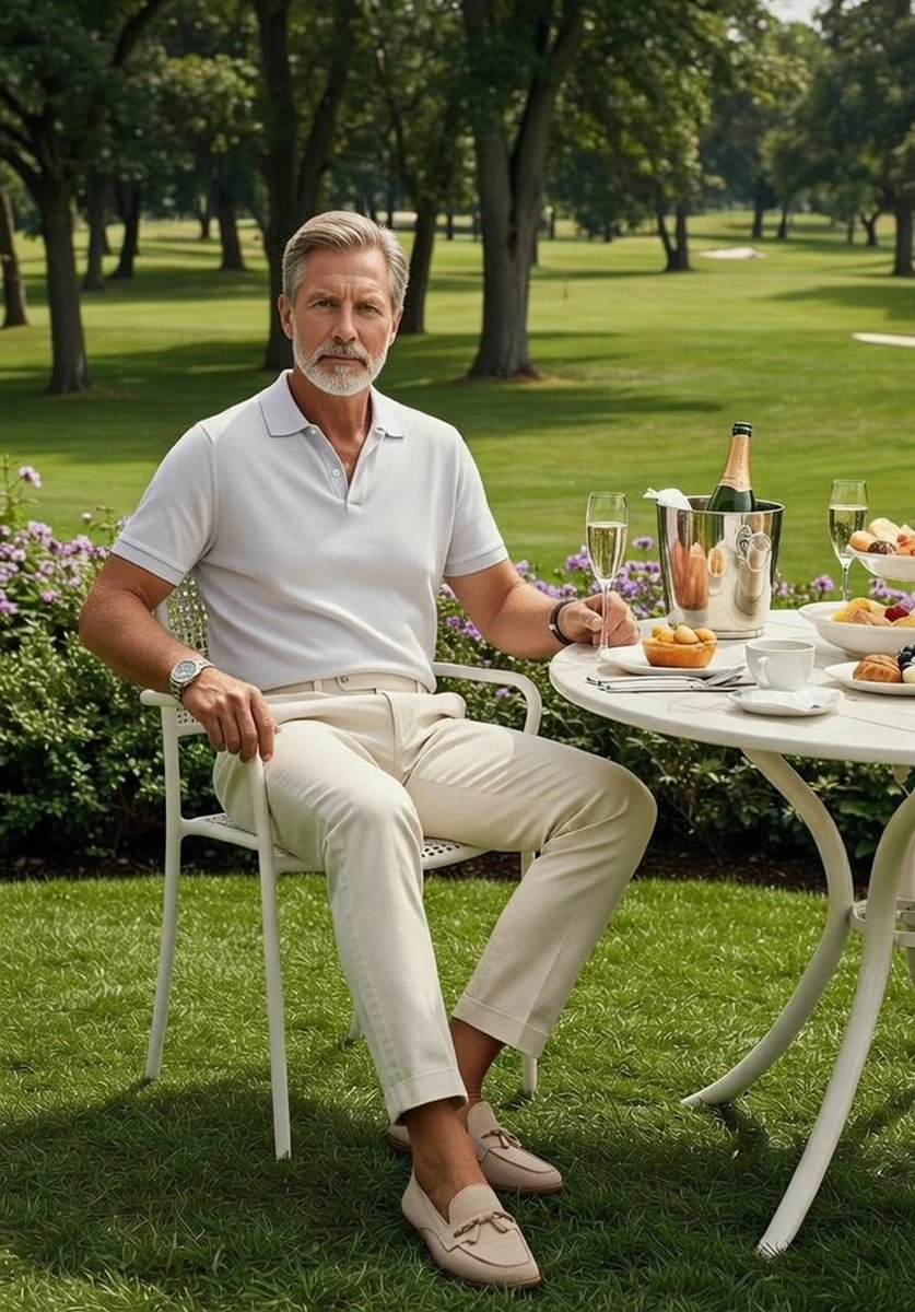 Luxury Outdoor Breakfast Scene on a Golf Course 3