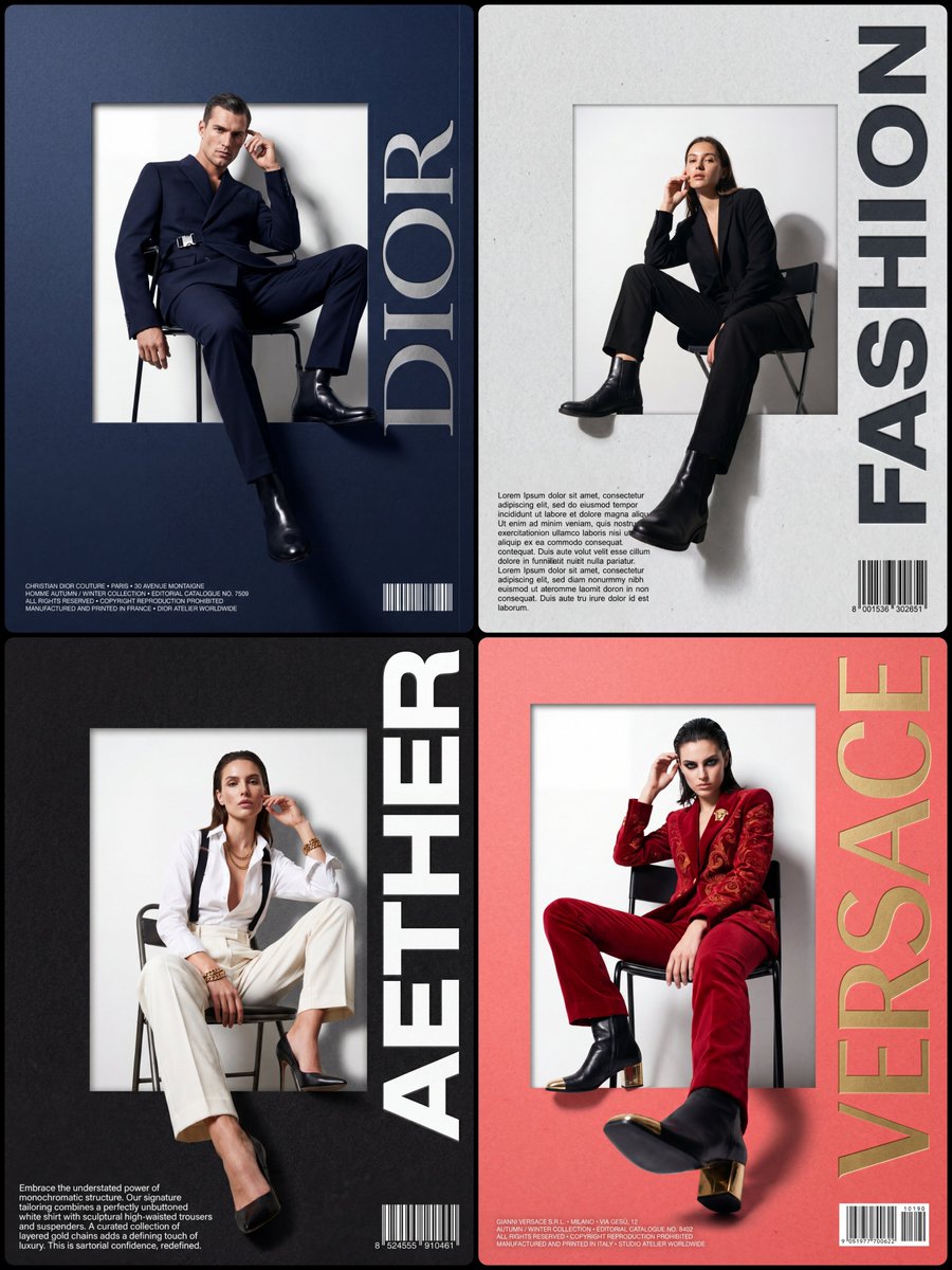 Fashion editorial pop-out poster 1