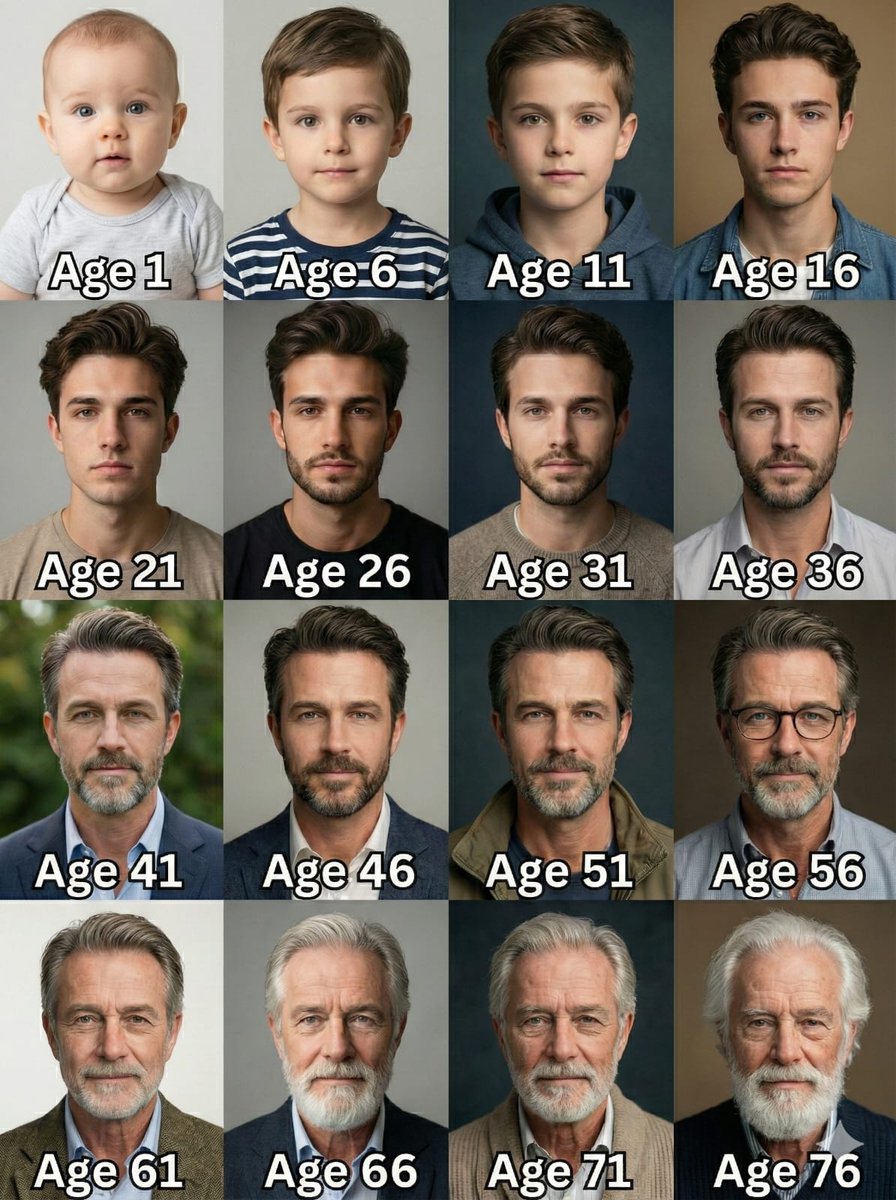 Age Progression Grid Prompt 1