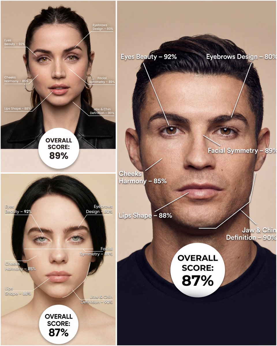 Futuristic facial age-checker infographic portrait 2