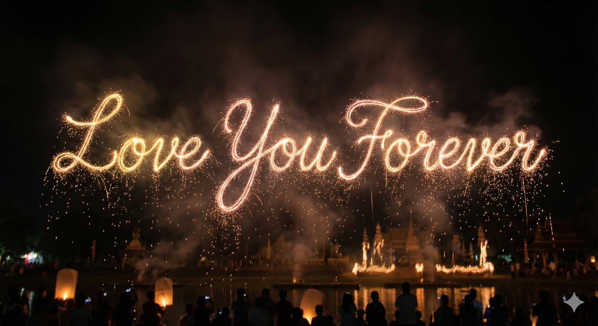 Glowing Text Fireworks 1