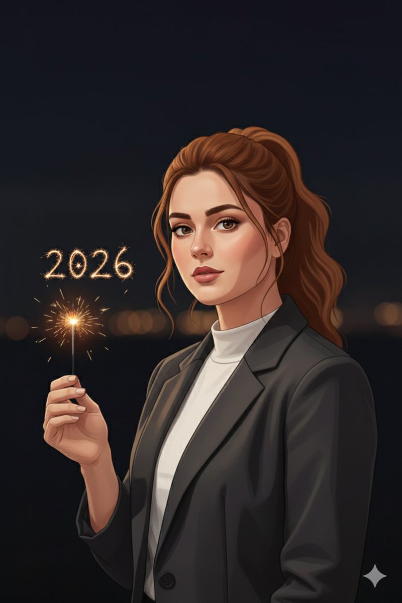 Minimal Cinematic New Year 2026 Portrait 1