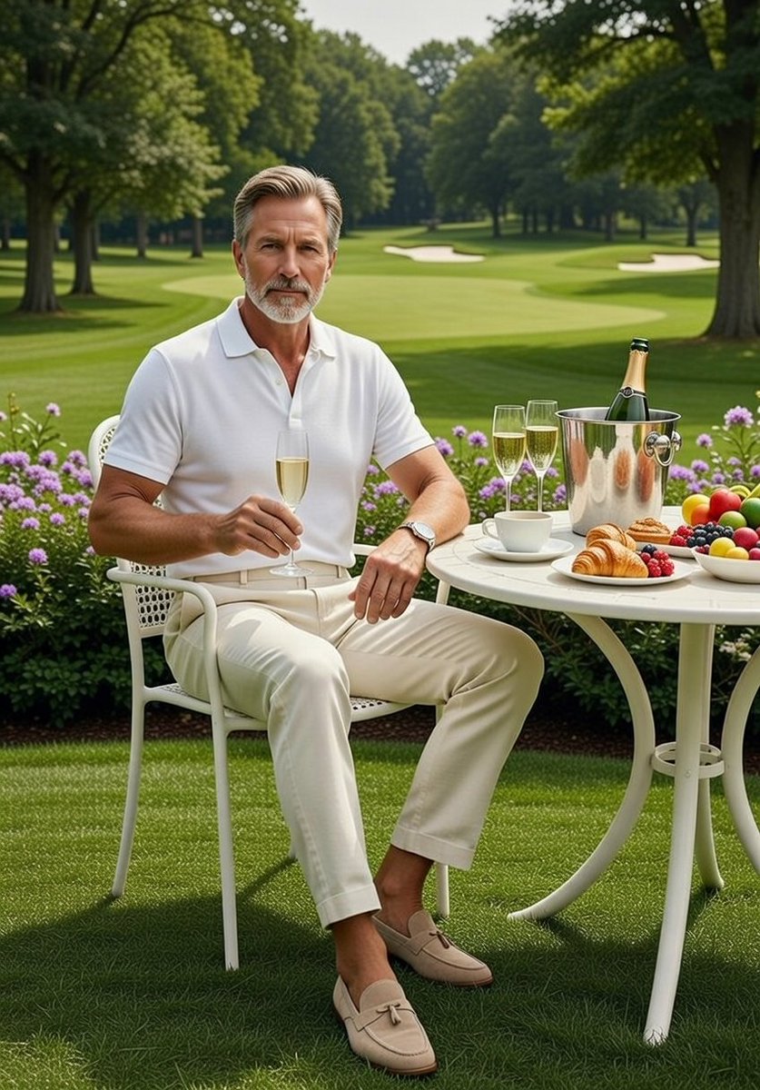 Luxury Outdoor Breakfast Scene on a Golf Course 2