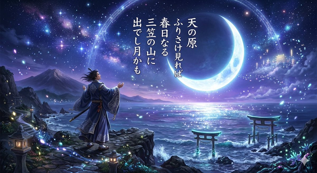 Fantasy Illustration of Classical Japanese Poem 1