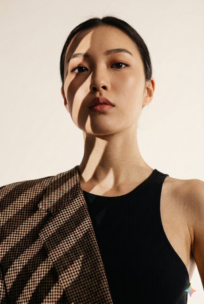 Minimalist Shadow Play Fashion Portrait 2