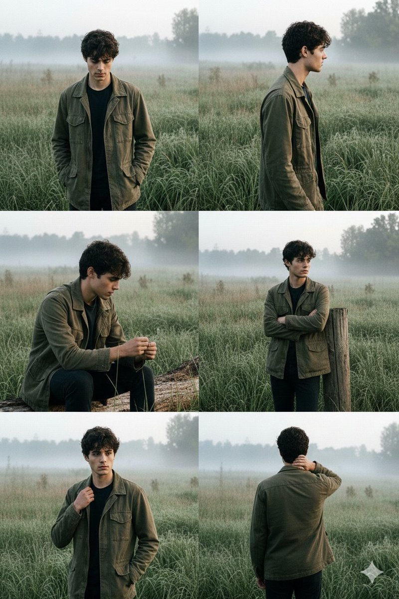 Contemplative Meadow Portrait Prompt (Identity Preservation) 1