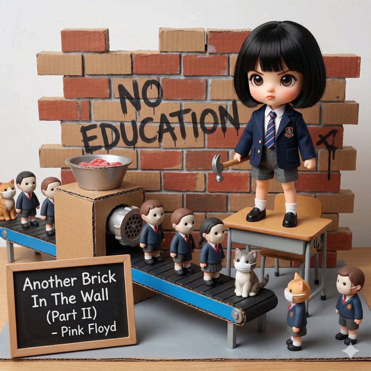 Image Generation from Western Song: Another Brick In The Wall 4