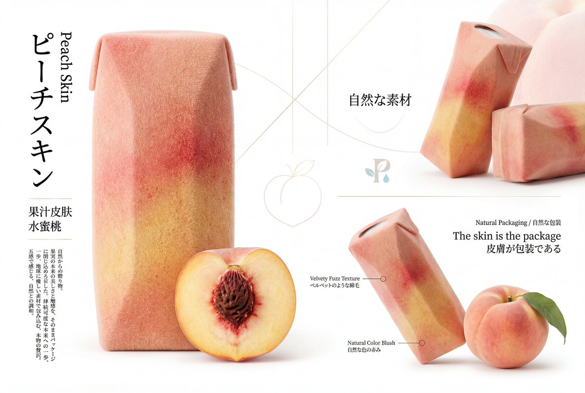 Premium Japanese-Style Kiwi Juice Skin Packaging Poster 2