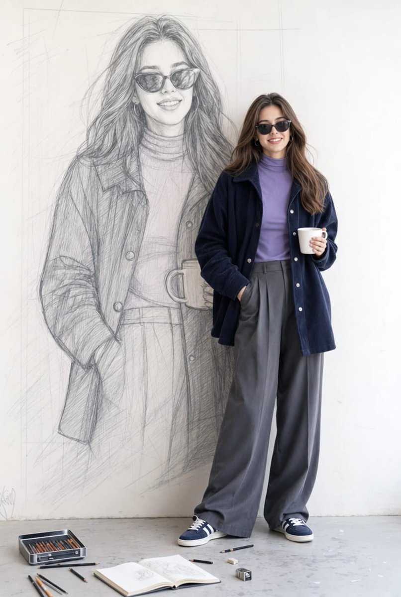 Woman Sketching in Art Studio 1