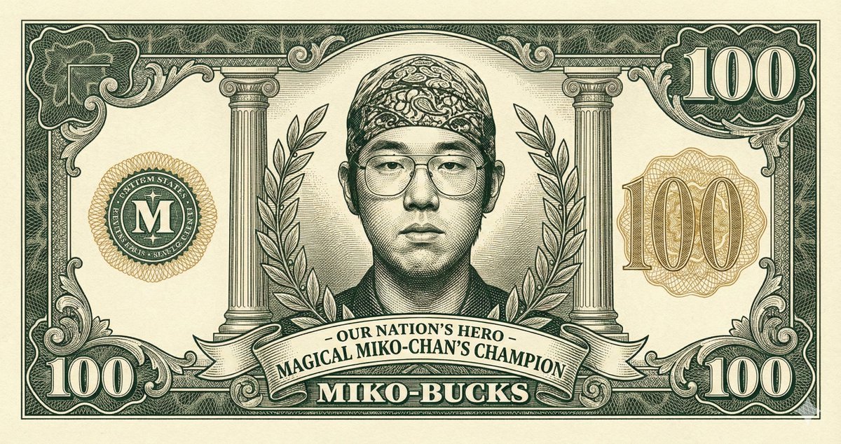 Classic Anime Nerd Otaku in the Style of Currency 1
