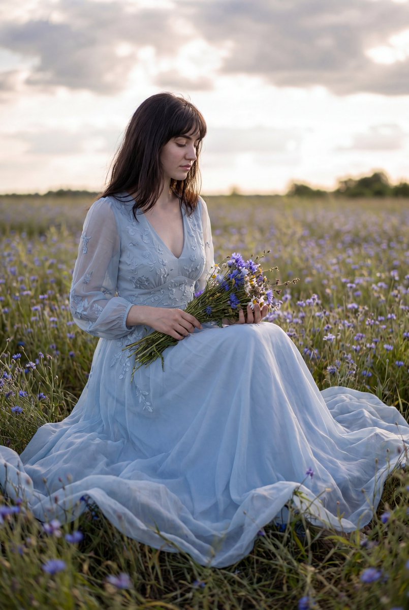 Flowing Gown Wildflower Meadow 2