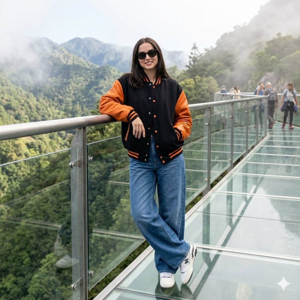 Cinematic Glass Bridge Portrait 1