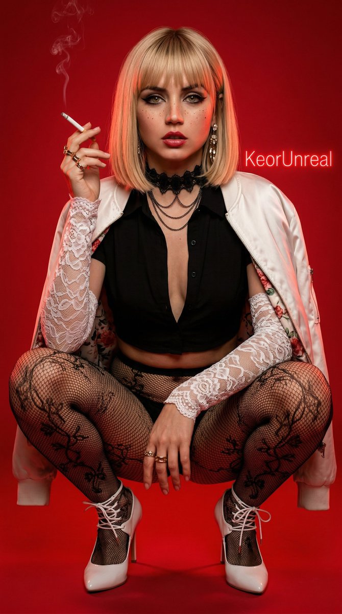 Edgy Fashion Portrait of a Smoking Celebrity 2