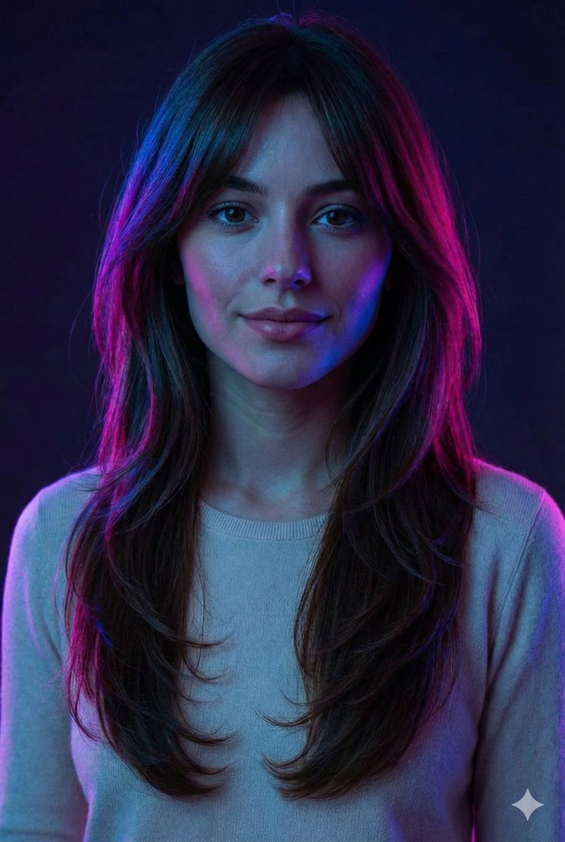 Neon Accent Lighting Portrait Prompt (Image Reference) 1