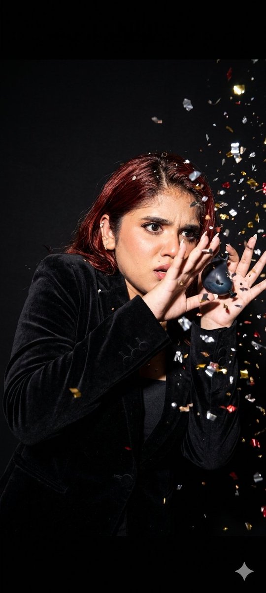 Fashion Editorial Balloon Explosion Portrait 2