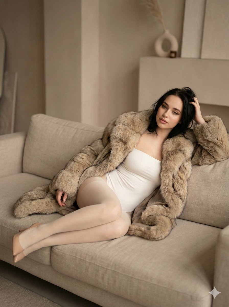 Elegant Glamour Portrait in Neutral Interior 1