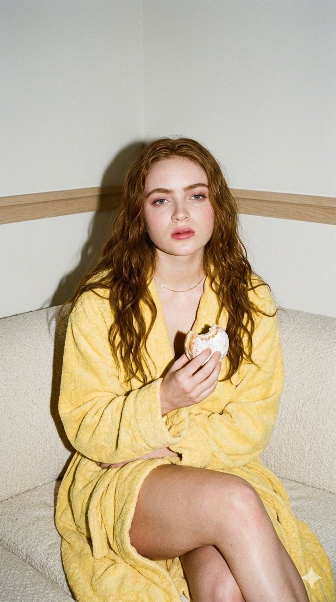 Candid 35mm Film Aesthetic Portrait with Donut Prompt for Gemini Nano Banana Pro 1
