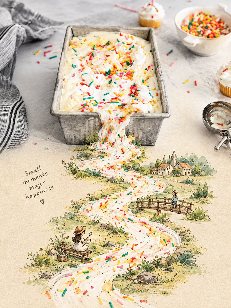 Social Media Post - Surreal food illustration transformation prompt 2