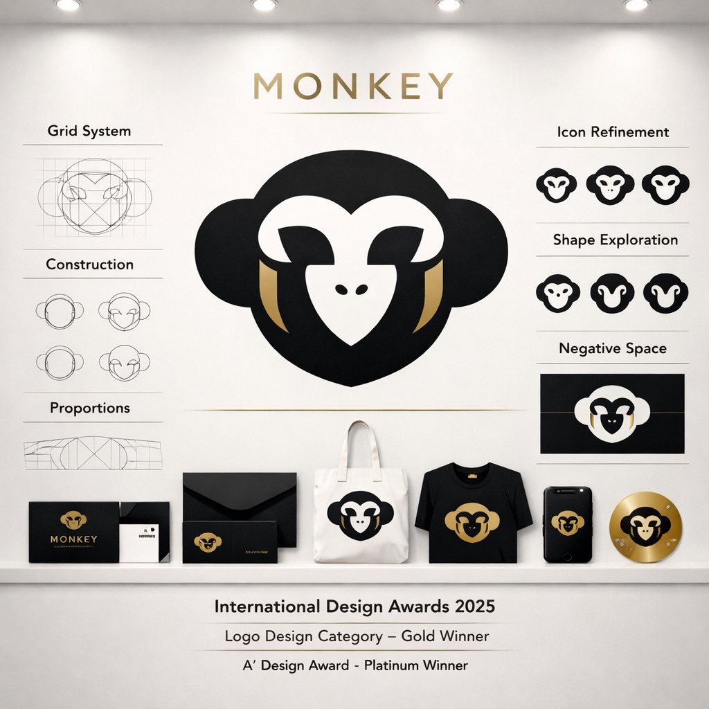Logo Design Wall Generation Prompt for Monkey Theme 2