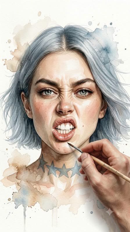 Detailed Watercolor Portrait Illustration 3