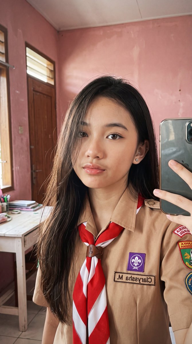 Indonesian Scout Uniform Realistic Selfie 3