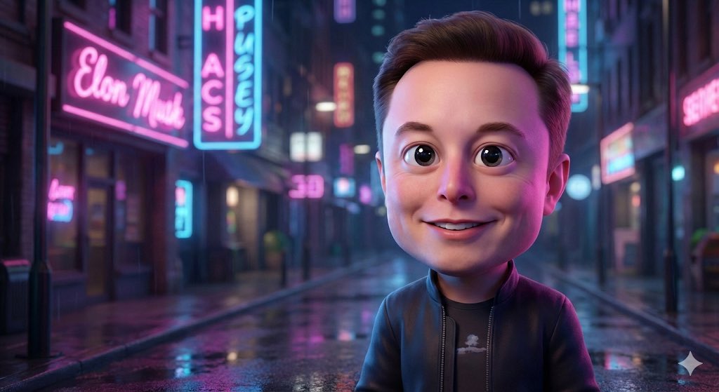 3D Neon Caricature Prompt (Pixar Style) 2