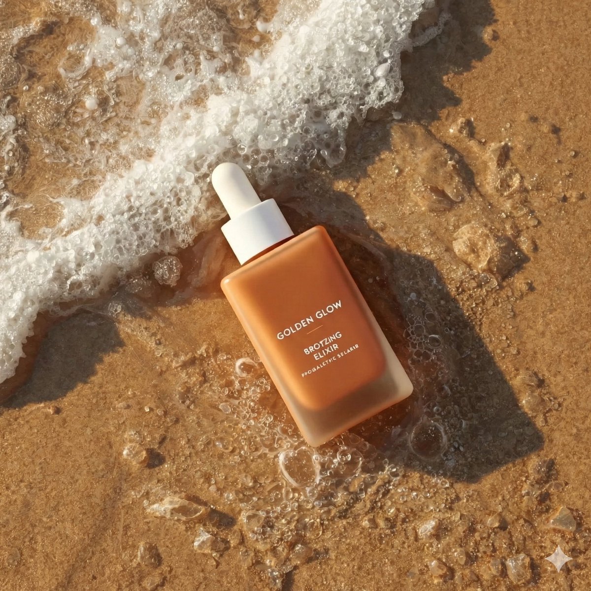 Ultra-Realistic Skincare Product Photography on Wet Beach Sand 4