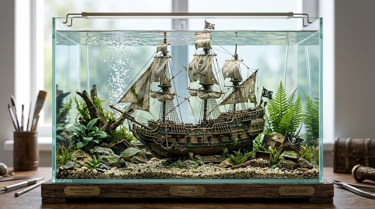 Hyper-Realistic Miniature Turtle Tank Diorama 3