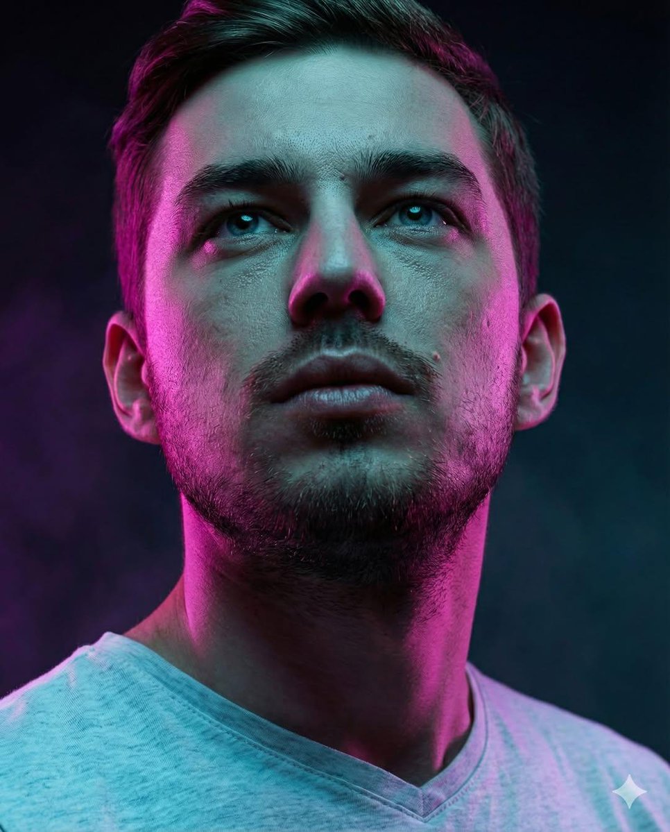 High-Contrast Editorial Portrait with Identity Lock 2