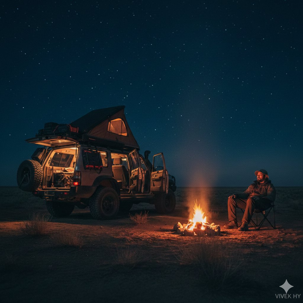 Desert Camping Scene (Hyper-realistic Night) 1